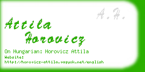 attila horovicz business card